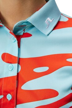 Polo Shirt J.Lindeberg Tour Tech Print Womens Polo Neptune Atomizer S Polo Shirt - 6