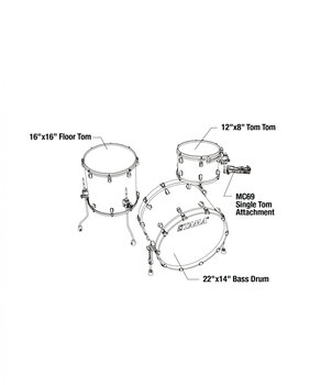 Akoestisch drumstel Tama WBS32RZS-LSO Starclassic Walnut/Birch Shamrock Oyster Akoestisch drumstel - 6