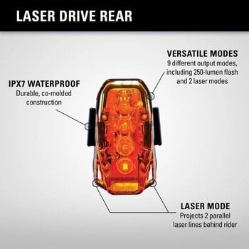 Kolesarska luč Lezyne Led Laser Drive Črna Kolesarska luč - 6