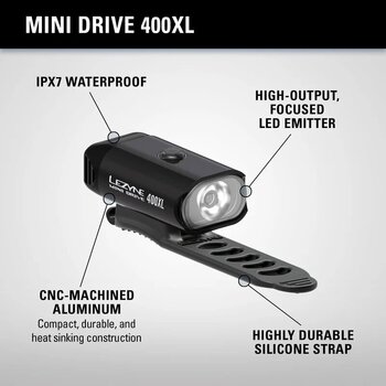 Fietslamp Lezyne Mini Drive 400 lm Black/Hi Gloss Fietslamp - 5