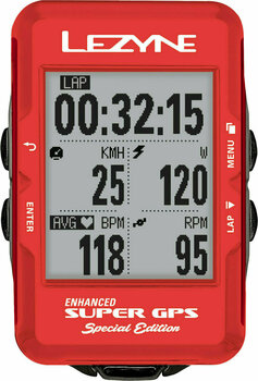 Electronică biciclete Lezyne Super GPS Red - 4