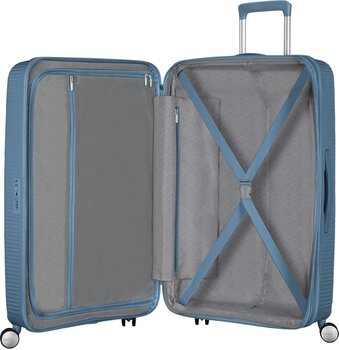 Rucsac urban / Geantă American Tourister Soundbox Spinner EXP 77/28 Large Check-in Stone Blue 97/110 L Bagaj - 3