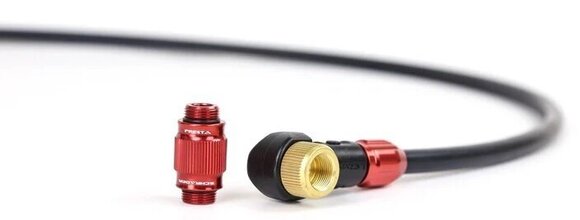 Pump Accessories Lezyne ABS-1 Pro Braided Floor Pump Hose Red/Hi Gloss Pump Accessories - 4