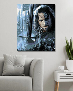 Picturi pe numere Zuty Picturi pe numere Aragorn și bătălia de la Helm's Hollow (Stăpânul Inelelor) - 3