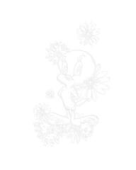 Malen nach Zahlen Zuty Malen nach Zahlen Tweets und rosa Blumen (Looney Tunes) - 1