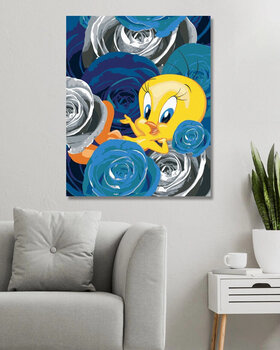 Pintura por números Zuty Pintura por números Tweety And Roses (Looney Tunes) - 3