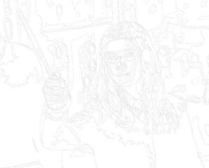 Schilderen op nummer Zuty Schilderen op nummer Ginny met toverstaf (Harry Potter) - 1