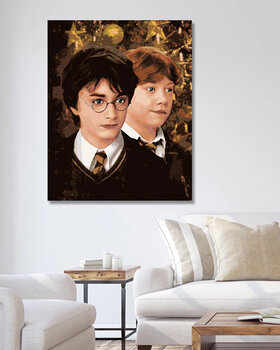 Picturi pe numere Zuty Picturi pe numere Crăciunul lui Harry Potter și Ron Weasley - 3