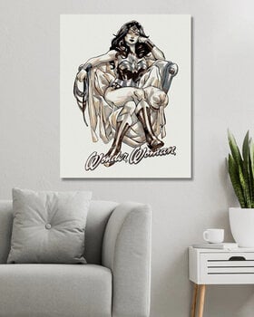 Pintura por números Zuty Pintura por números Wonder Woman Black And White Poster - 3