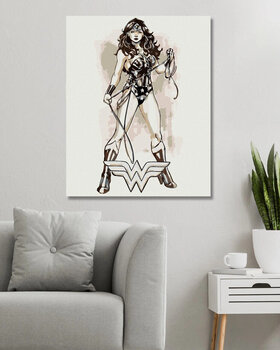 Рисуване по номера Zuty Рисуване по номера Черно-бял плакат на Wonder Woman II - 3
