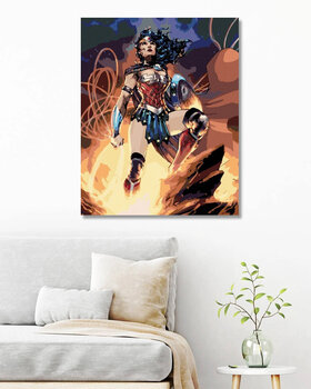 Painting by Numbers Zuty Painting by Numbers Wonder Woman On A Cliff - 3