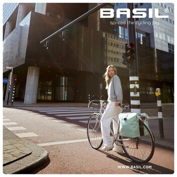 Fahrradtasche Basil SoHo Nordlicht MIK Doppelte Fahrradreisetasche Pastel Green 41 L - 5