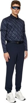 Poolopaita J.Lindeberg Tour Tech Regular Fit Print Bias Bridge Navy 2XL Poolopaita - 4