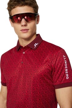 Camiseta polo J.Lindeberg Tour Tech Regular Fit Print House Of JL Red XL Camiseta polo - 5