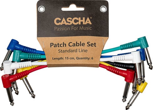 Patchkabel Cascha Standard Line Patch Cable Set 6 pcs 15 cm Gewikkeld - Gewikkeld Patchkabel - 5