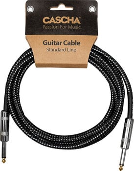 Nástrojový kabel Cascha Standard Line Guitar Cable 3 m Rovný - Rovný Nástrojový kabel - 6