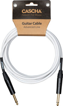 Cable de instrumento Cascha Advanced Line Guitar Cable Blanco 9 m Recto - Recto Cable de instrumento - 6