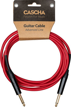 Cable de instrumento Cascha Advanced Line Guitar Cable Rojo 9 m Recto - Recto Cable de instrumento - 6