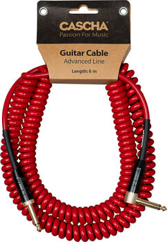 Instrument Cable Cascha Advanced Line Guitar Cable Red 6 m Straight - Angled - 7