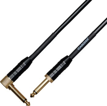 Câble pour instrument Cascha Advanced Line Guitar Cable Noir 6 m Droit - Angle - 2