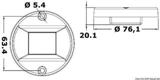 Positielicht voor boot Osculati Evoled ABS Wit Positielicht voor boot - 1