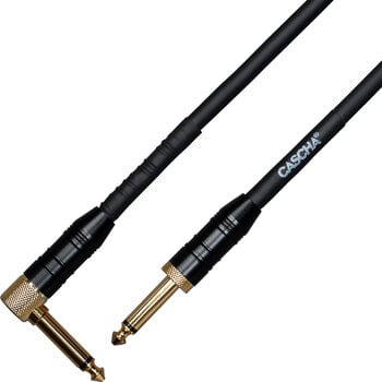 Instrument Cable Cascha Professional Line Guitar Cable 3 m Straight - Angled Instrument Cable - 2