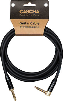Instrument Cable Cascha Professional Line Guitar Cable Black 9 m Straight - Angled - 6