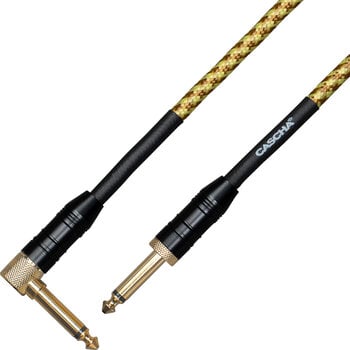 Instrument Cable Cascha Professional Line Guitar Cable 3 m Straight - Angled Instrument Cable - 2