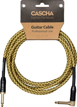 Instrument Cable Cascha Professional Line Guitar Cable 3 m Straight - Angled Instrument Cable - 6