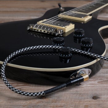 Instrument Cable Cascha Professional Line Guitar Cable Black 9 m Straight - Angled - 9
