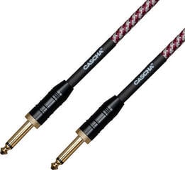 Instrumentkabel Cascha Professional Line Guitar Cable Tweed Red 9 m Recht - Recht Instrumentkabel - 1