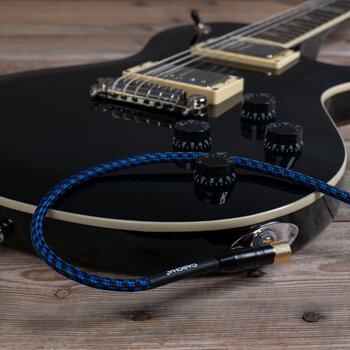 Cable de instrumento Cascha Professional Line Guitar Cable Azul 6 m Recto - Acodado Cable de instrumento - 9