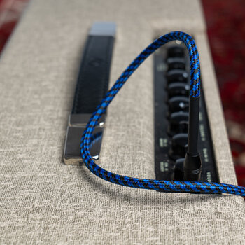 Cable de instrumento Cascha Professional Line Guitar Cable Azul 6 m Recto - Acodado Cable de instrumento - 10