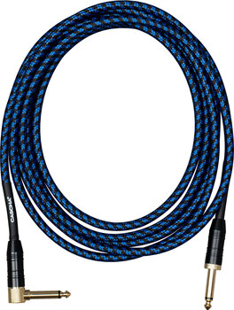 Instrument Cable Cascha Professional Line Guitar Cable Blue 9 m Straight - Angled - 3