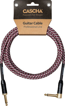 Cable de instrumento Cascha Professional Line Guitar Cable Rojo 6 m Recto - Acodado Cable de instrumento - 6