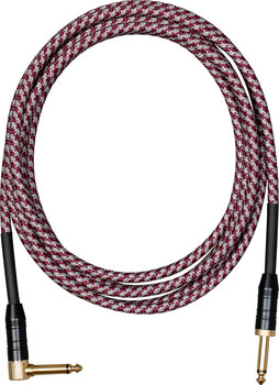 Instrument Cable Cascha Professional Line Guitar Cable Red 9 m Straight - Angled - 3