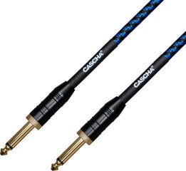 Nástrojový kabel Cascha Professional Line Guitar Cable Tweed Blue 6 m Rovný - Rovný Nástrojový kabel - 1