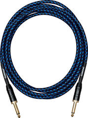 Nástrojový kabel Cascha Professional Line Guitar Cable Tweed Blue 6 m Rovný - Rovný Nástrojový kabel - 2