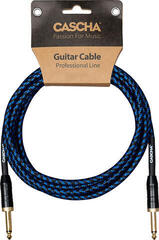 Nástrojový kabel Cascha Professional Line Guitar Cable Tweed Blue 6 m Rovný - Rovný Nástrojový kabel - 4
