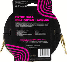 Инструментални кабл Ernie Ball Braided Instrument Cable Straight/Straight 5,5 m Ravni - Ravni Инструментални кабл - 1