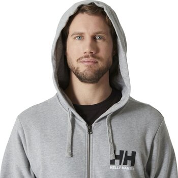 Sweatshirt Helly Hansen HH Logo Full Zip Hoodie 2.0 Sweatshirt Grey Melange 2XL - 3