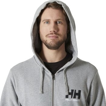 Sweatshirt Helly Hansen HH Logo Full Zip Hoodie 2.0 Sweatshirt Grey Melange S - 3