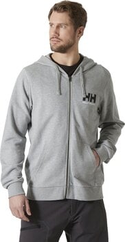 Sweatshirt Helly Hansen HH Logo Full Zip Hoodie 2.0 Sweatshirt Grey Melange S - 5