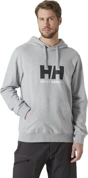 Felpa Helly Hansen HH Logo Hoodie 2.0 Felpa Grey Melange 2XL - 5