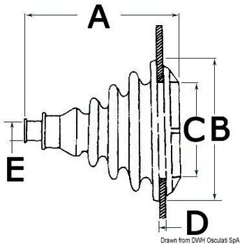 Аксесоари за яхти Osculati Fairlead Bellow 75mm x 74mm Аксесоари за яхти - 2