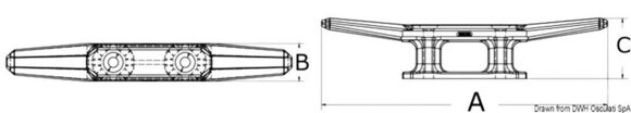 Clivagem de barco Osculati Nylon Belaying Cleat 144 mm Clivagem de barco - 2