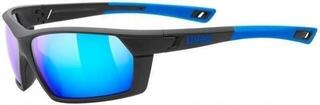 Fahrradbrille UVEX Sportstyle 225 Black/Blue Mat/Mirror Blue Fahrradbrille - 1