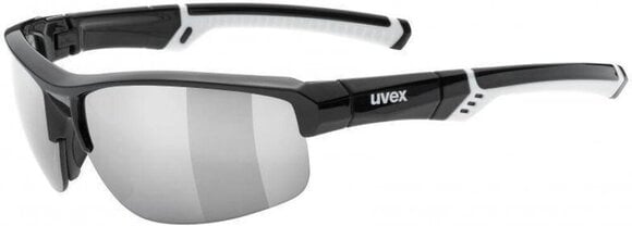 Cycling Glasses UVEX Sportstyle 226 Black/White/Litemirror Silver Cycling Glasses - 2