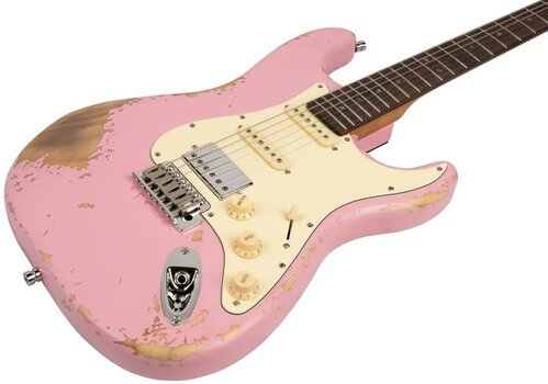 Gitara elektryczna Henry's ST-1 Boa Pink Relic - 3