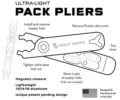 Werkzeug Wolf Tooth Master Link Combo Pliers Black/Black Werkzeug - 8